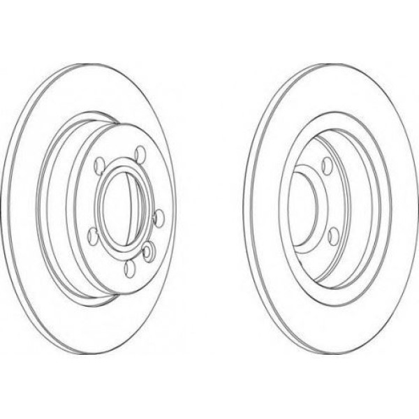 FERODO DDF847 Fren Diski Arka Sharan 95- / Alhambra 96- / Galaxy 95-03 Düz 268Mm