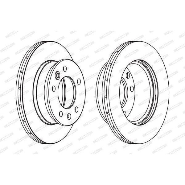 FERODO FCR228A Fren Diski Ön Lt28-35 96-06 Lt28-46 96-06 / Sprinter 95-06 Havalı 276Mm
