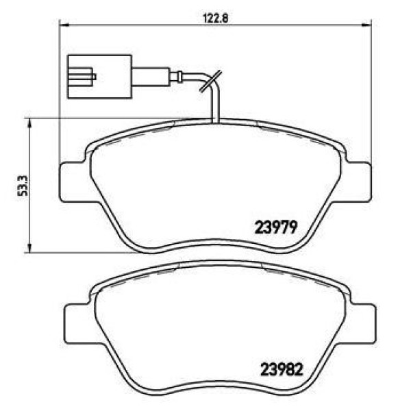 FERODO FDB1466W Fren Balatası Ön Fişli 500 07- Albea Linea 07- Doblo Cargo Fiorino 08- Bravo II 07- 