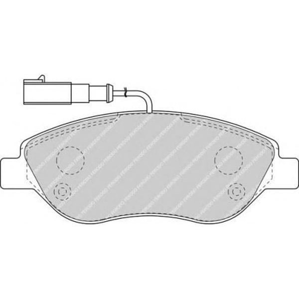 FERODO FDB1468 Fren Balatası Ön Egea Yeni Model Bravo 1.4 1.6D 1.9D 2.0D 08- Delta 1.4 10- 1.6D 08-1 