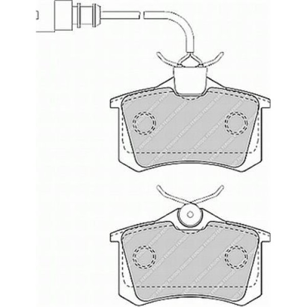 FERODO FDB1481 Fren Balatası Arka Sharan 1.8T 2.0 1.9TDI 2.0TDI 95-10 Ford Galaxy 2.0İ 2.3 16V 1.9TD
