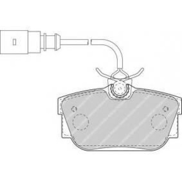 FERODO FDB1482 Fren Balatası Arka Fişli Sharan 95- Transporter T4 90-03 / Alhambra 96- / Galaxy 00- 
