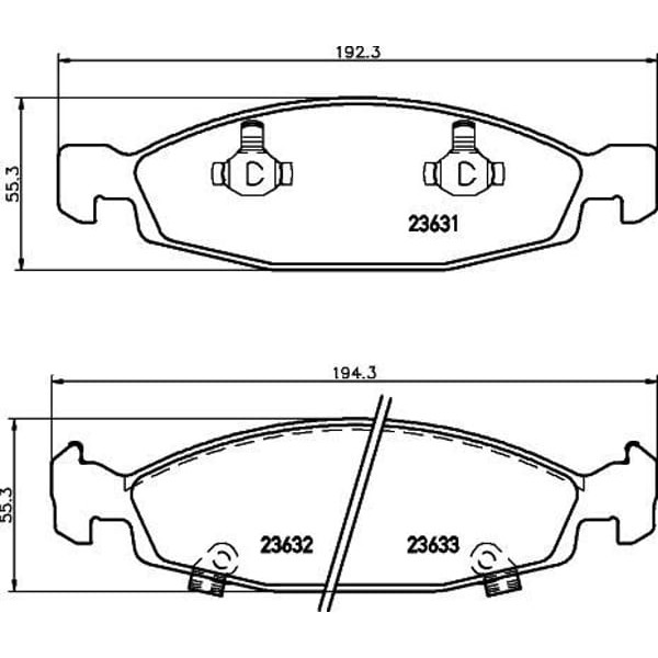 FERODO FDB1523 Fren Balatası Ön Cherokee 88-01 Grand Cherokee 99-05 