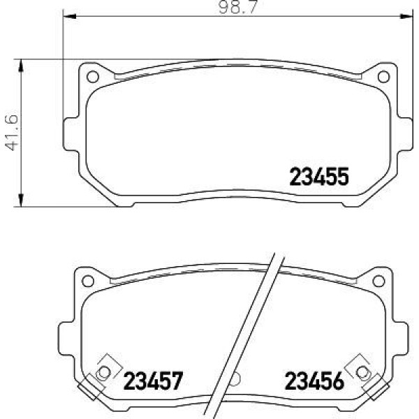 FERODO FDB1569 Fren Balatası Arka Carens 00- Clarus 96- Sephia 93- Shuma 98- 