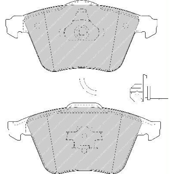FERODO FDB1629 Fren Balatası Ön Fişli Vectra C 02- 2.8 V6 / A4 04-08 A6 04- A8 03- / Exeo 09- / Focu 