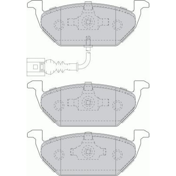 FERODO FDB1635 Fren Balatası Ön Fişli Golf IV 97- Golf V 03- Golf VI 08- Bora 98- Polo IV 01- Jetta 