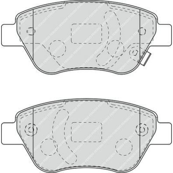 FERODO FDB1920 Fren Balatası Ön Fıssız Albea 1.3 Doblo 01- Panda 03- / Corsa D 06- Adam 13- Segmanlı 