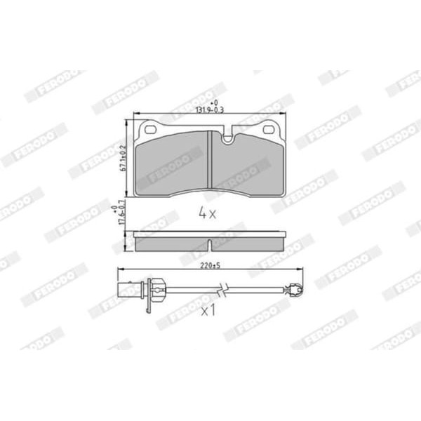 FERODO FDB4195 Fren Balatası Arka Audi R8 (07-15) 
