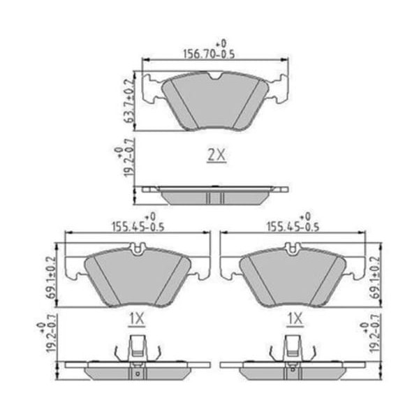 FERODO FDB4289 Fren Balatası Ön (156Mm) C208 A208 W210 W211 W220