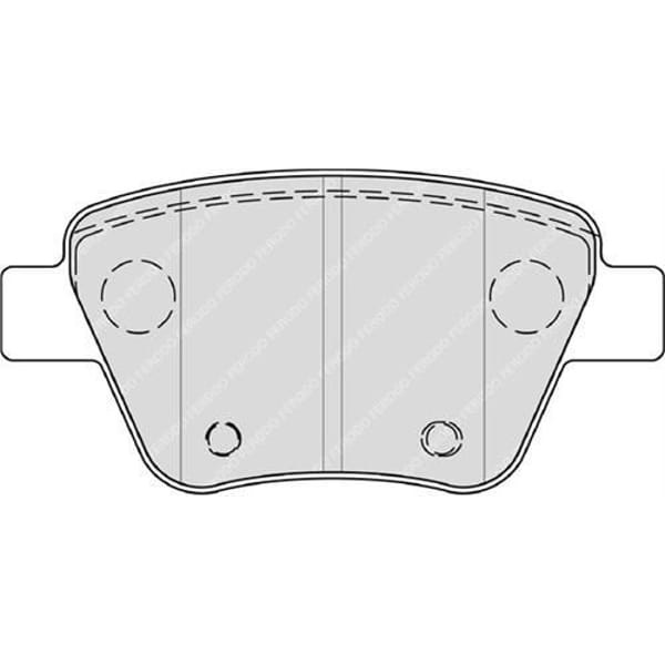 FERODO FDB4316 Fren Balatası Arka Golf VI 08- Eos 06- Jetta III 05- Jetta IV 10- Scırocco 08- Beetle 