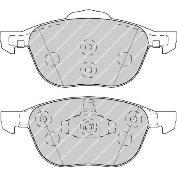 FERODO FDB4319 Fren Balatası Ön Transit Tourneo Connect 13- Cmax II 11- Focus III 12- Kuga II 13- 15