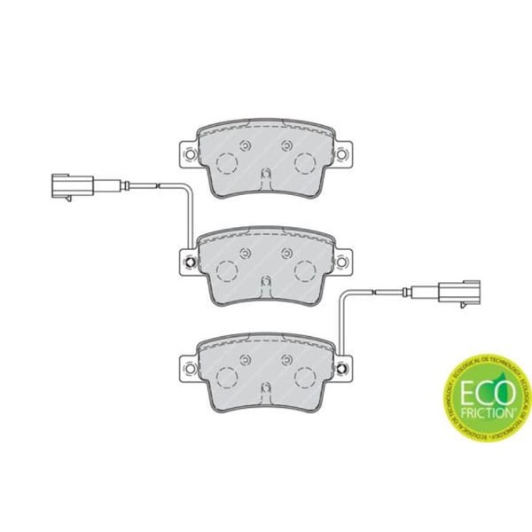 FERODO FDB4325 Arka Fren Balatası Punto Evo 1.4 16V 1.4 Abarth 1.6D Multıjet 09-