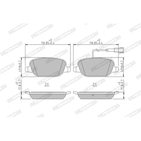FERODO FDB4337 Arka Fren Balatası Gıulıetta 