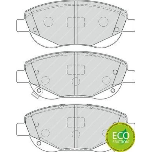 FERODO FDB4824 Fren Balatası Ön Avensis 1.6 2.0 2.2 D4D 2. 09- Verso 2.2 D4D 2.2D 2. 09- 