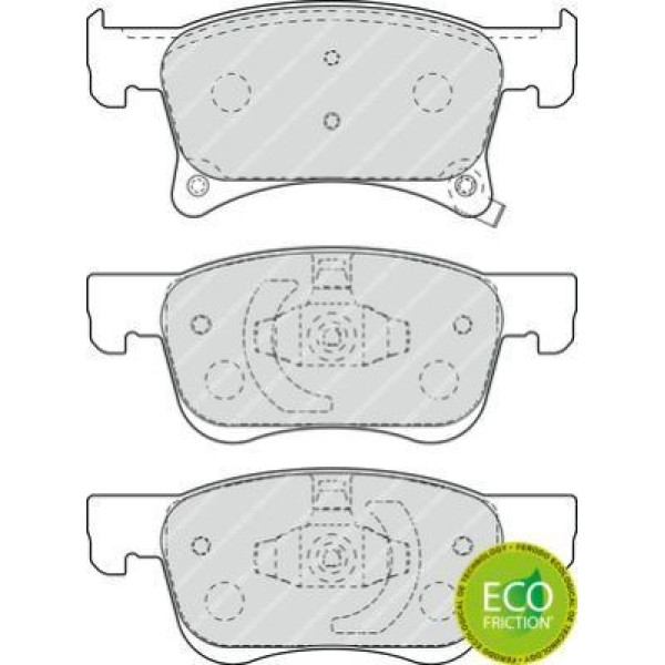 FERODO FDB4841 Fren Balatası Ön Albea 1.3 Doblo 01- Panda 03- / Corsa E 14- Corsa D 06- Adam 13- 15