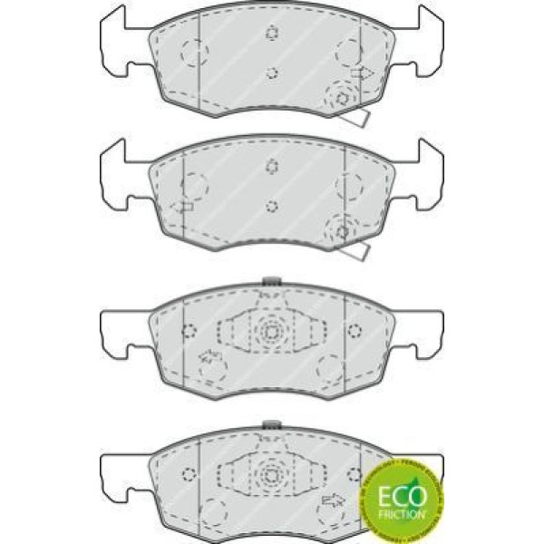 FERODO FDB4866 Fren Balatası Ön Albea 1.3 Doblo 01- Panda 03- / Corsa E 14- Corsa D 06- Adam 13-
