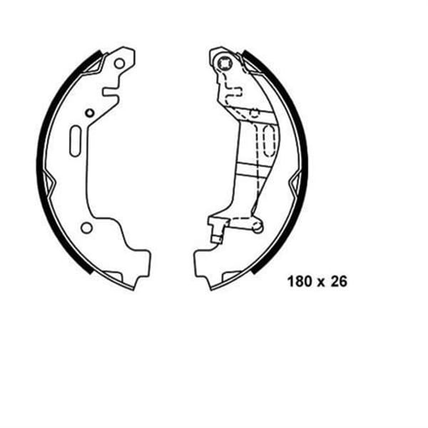 FERODO FSB632 Kampana Balata Agila A 00- 1.0 12V 1.2 16V 180X26