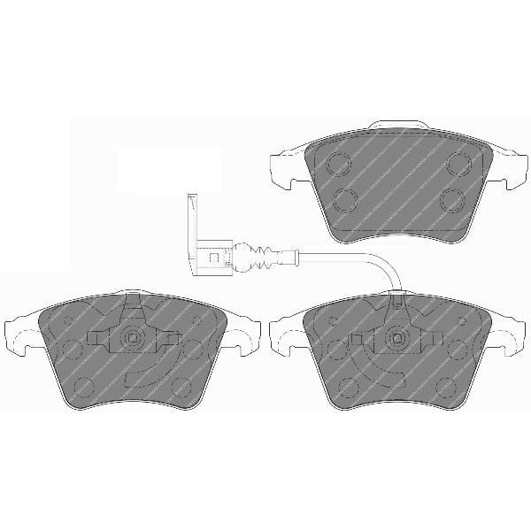 FERODO FVR1642W Fren Balatası Ön Fişli Transporter T5 03- Transporter T6 15- 16 Jant 18.5Mm 