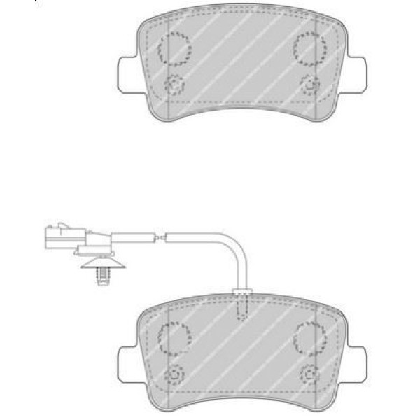 FERODO FVR4348 Fren Balatası Arka Fişli Master III 10- / Movano B 10- / Nv400 10- Tek Teker 