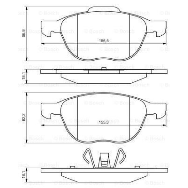 FORD MEAV6J2K021AA Fren Balatası Ön Focus 03-