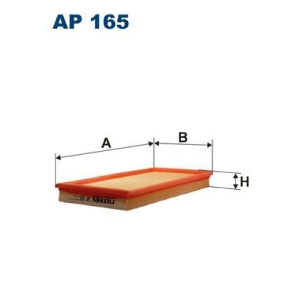 FILTRON AP165 Hava Filtresi Mitsubishi Carisma 1600-Volvo S40 99-03 V40 99-04 169×343×35 