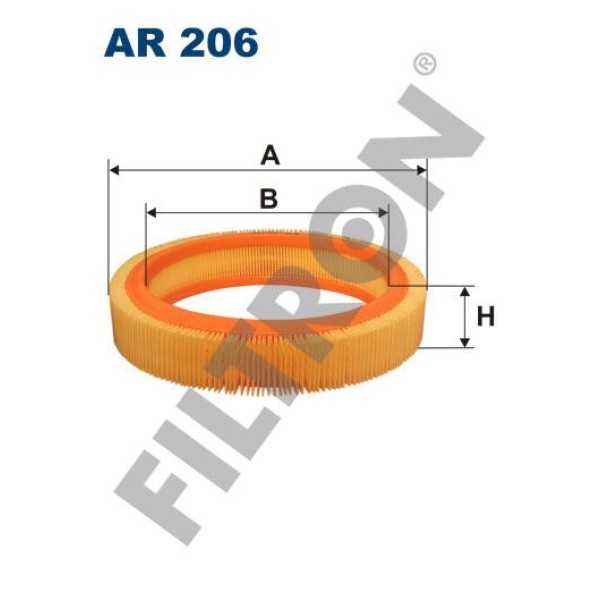 FILTRON AR206 Hava Filtresi Ford Fiesta II 1.0 45Hp 09/83-02/89
