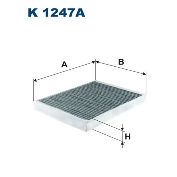 FILTRON K1247A Polen Filtresi P407-C5-C6 1.6 16V-1.6 HDI-2.0 16V-2.0HDI 09-(Karbonlu)