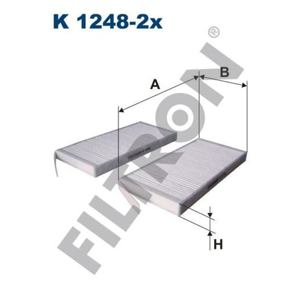 FILTRON K1248-2X Polen Filtresi Master IV 2.3DCI 10- Kangoo-Kangoo Exp 1.5DCI-1.6-1.6 16V 08- Movano 