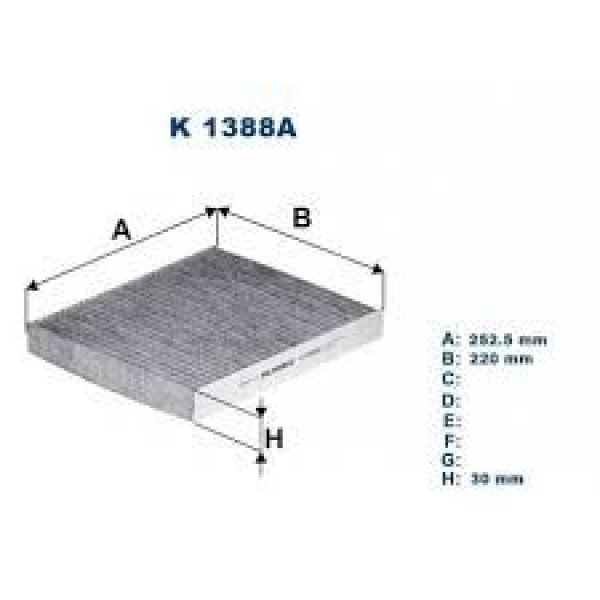 FILTRON K1388A Polen Filtresi Audi A1 (Gb)-Seat Arona (Kj)- Ibiza VI-VW Polo Vı 