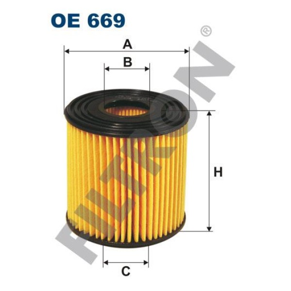 FILTRON OE669 Yağ Filtresi Nissan Primera III (P12) 2.2 Dı 126Hp 02- 