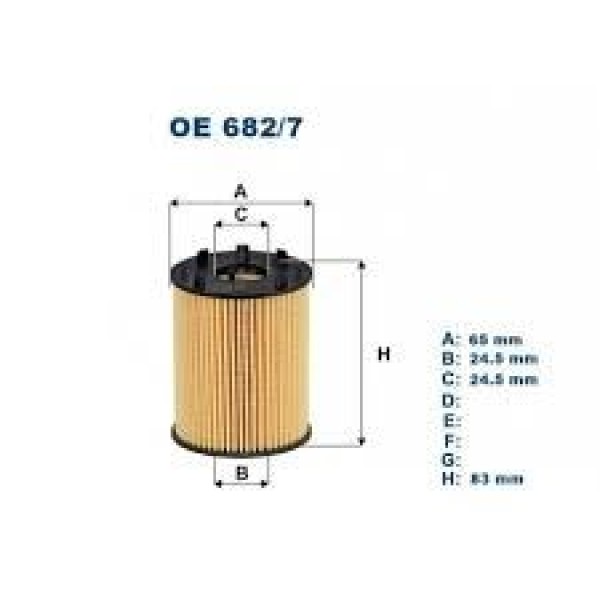 FILTRON OE6827 Yağ Filtresi Alfa Romeo Mito-Citroen Nemo-Fiat Doblo- Fiorino (225)- Panda III- Punto 