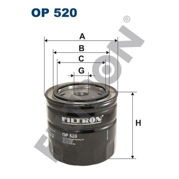 FILTRON OP520 Yağ Tofaş Doğan 1.6 Ie 80Hp (97-02) 