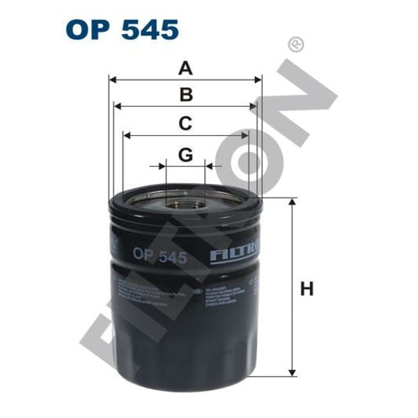 FILTRON OP545 Yağ Filtresi Doblo-Brava-Bravo-Fiorino-Tmpr-Tipo-Uno-SLX-Albea-Palio-Punto-Marea-Panda 