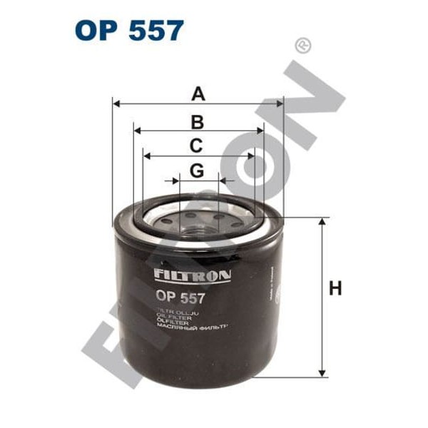 FILTRON OP557 Yağ Filtresi Rover Rover 600 623 Si 158Hp 08/93-02/99