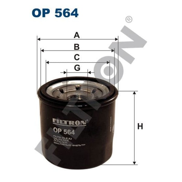 FILTRON OP564 Yağ Filtresi Daihatsu Yrv 1.3 87Hp 00-