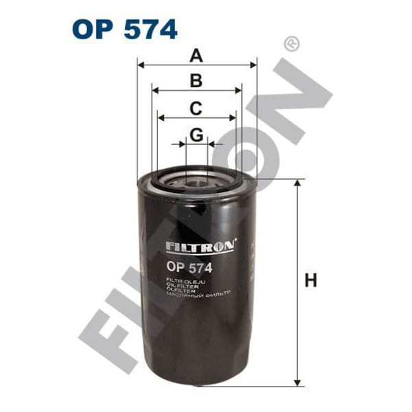 FILTRON OP574 Yağ Filtresi T4 (Aaf-Acu-Aen-Aeu) (90-03) - Lt28-35 - Lt40-55 (82-96) - Volvo 740-940- 