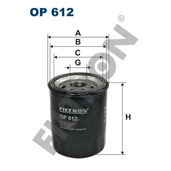 FILTRON OP612 Yağ Filtresi Nissan Micra III (K12) 1.2 12V 80Hp 03-