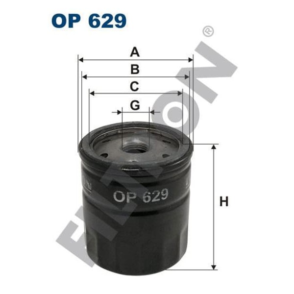 FILTRON OP629 Yağ Filtresi Ford Orion 1.4 71Hp 07/90-07/93 