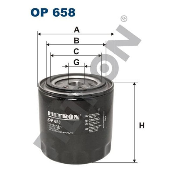 FILTRON OP658 Yağ Filtresi Ac Delco (W920/25) 