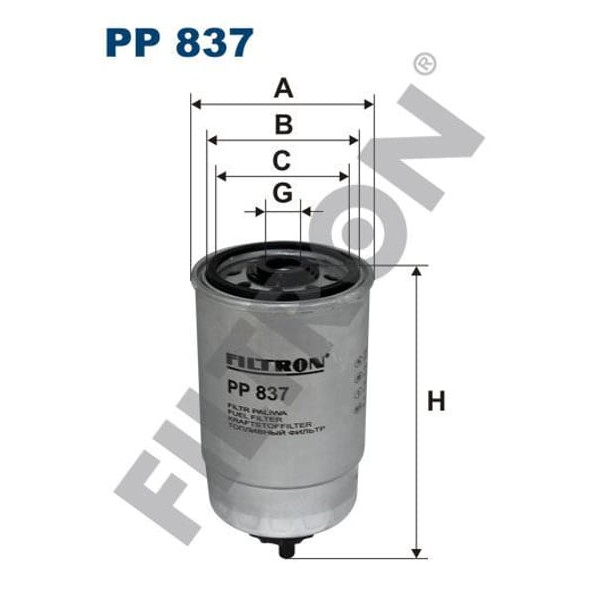 FILTRON PP837 Yakıt Filtresi Astra-Corsa-Vectra-Trafic-Boxer-Palio-Ducato1.7-1.9-2.4-2.5D-Accent-Era 