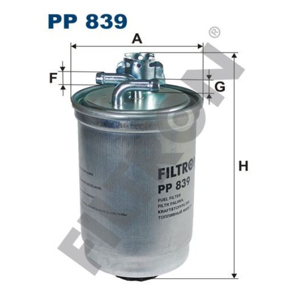 FILTRON PP839 Yakıt Filtresi Caddy-Golf-Jetta-Passat-Polo-Transporter Lt35-Vento-Cordoba-Ibiza-Toled