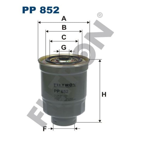 FILTRON PP852 Yakıt Filtresi Opel Campo 2.5 D 76Hp (90-94) 