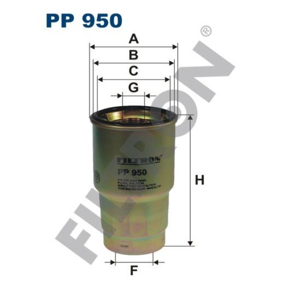 FILTRON PP950 Yakıt Filtresi Corolla 1.4D-2.0D-2.2D 04- Avensis 1.9D-2.0Td-2.2D 01- Verso 1.4D-2.0D 