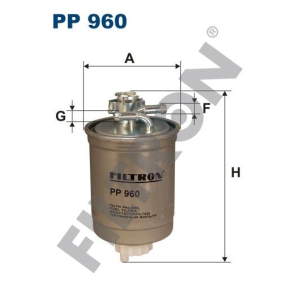 FILTRON PP960 Yakıt Filtresi Caddy II-Polo-Cordoba-Ibiza III 1.9 Sdı-TDI 