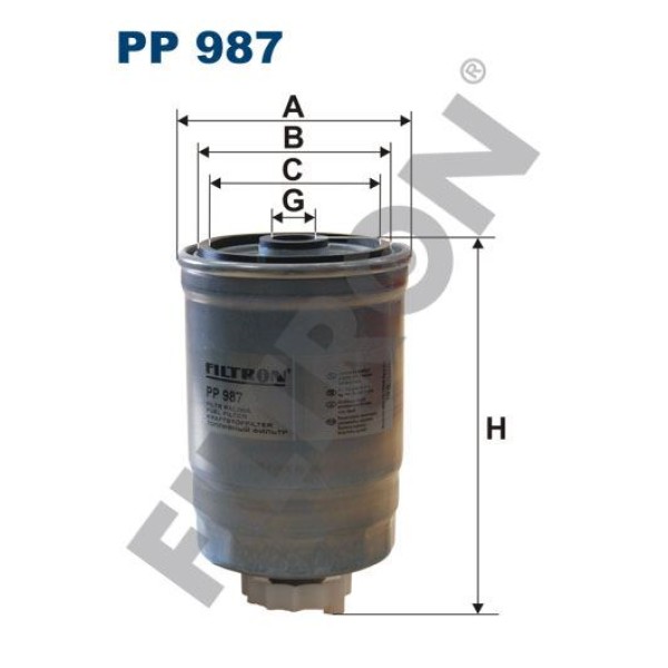 FILTRON PP987 Yakıt Filtresi Saab 9-5 1.9 Tid 150Hp 10/05-