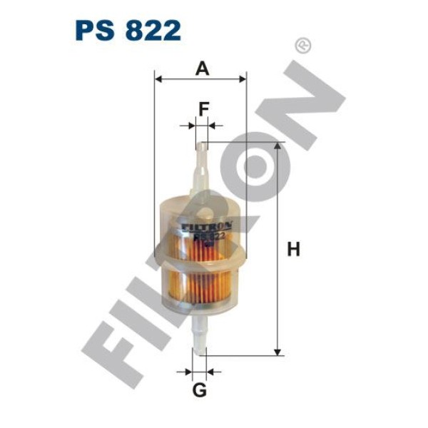 FILTRON PS822 Şeffaf Benzin Ara Filtre (Küçük Tip) Üniversal