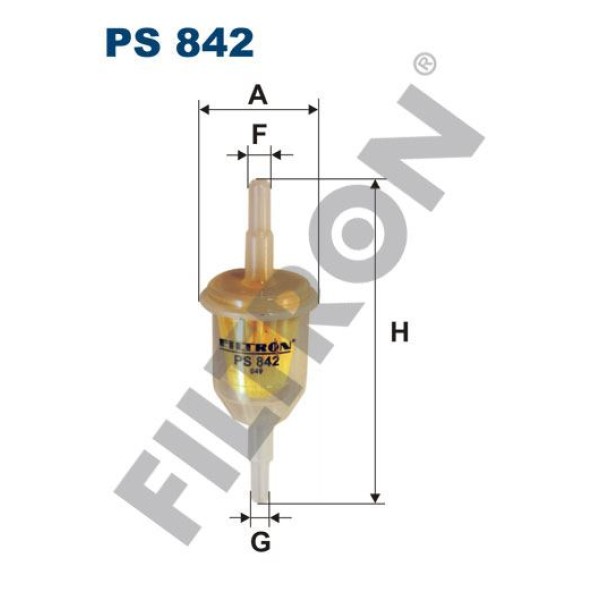 FILTRON PS842 Şeffaf Benzin Ara Filtre (Küçük Tip) Üniversal 
