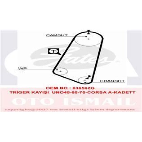 GATES 5030 Triger Eksantrik Kayışı Corsa A Ascona C Kadett E 13S 