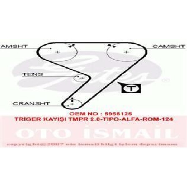 GATES 5080 Triger Eksantrik Kayışı Tempra 2.0 8V 142X180 