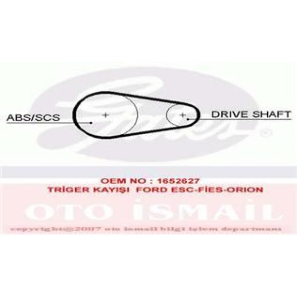 GATES 5204XS Triger Eksantrik Kayışı 122×090 Escort 1.4 1.6 8V 85-90 -Fiesta 1.4 1.6 8V 89-96 Orion